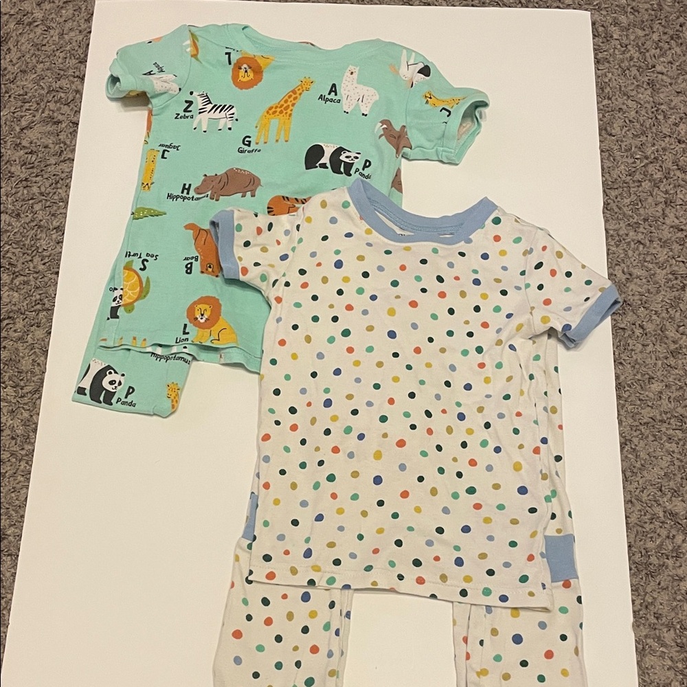 Old Navy Toddler Boy Size 5T Colorful Dot & Animal theme Pajama BUNDLE set - Picture 2 of 9